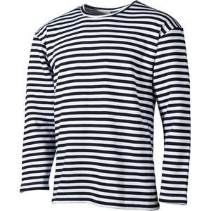 MFH - Telnjasjka - Marine Shirt - Wit met Blauw - Lange Mouw - Winteruitvoering