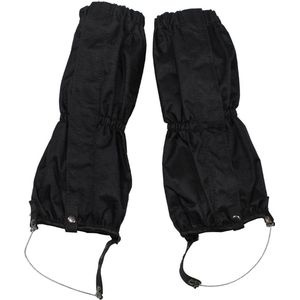 Waterafstotende gaiters - gamaschen - beenkappen met rits en staaldraad, zwart - ONE SIZE