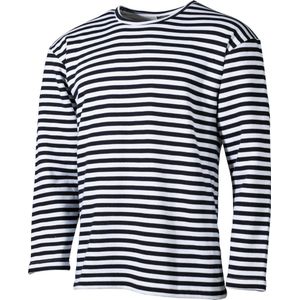 MFH - Telnjasjka - Marine Shirt - Wit met Blauw - Lange Mouw - Winteruitvoering