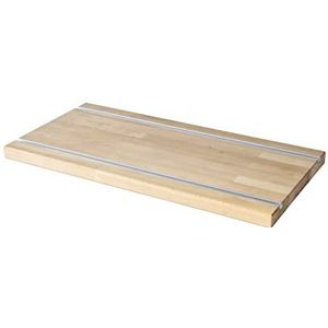 Ulmia Massief houten plaat klein voor multifunctionele tafel MFT1200 (2 stuks, massief beuken geolied, plaat incl. verzonken M8 C-profielrail, grootte 60 x 30 cm, incl. verzonken magneten)