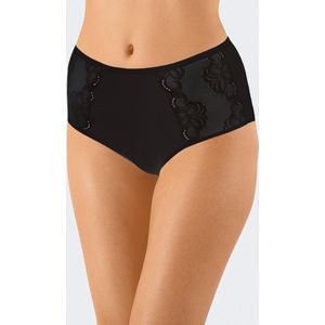 Nina von C - Dames Maxi-Taille Slip - Zwart - Hoge Kanten Dames Slip - Elastisch Katoenen Onderbroek