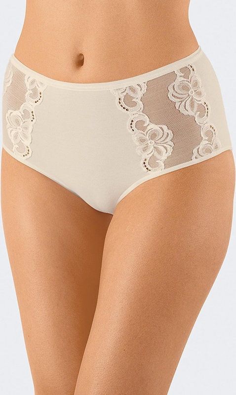 Nina von C - Dames Maxi-Taille Slip - Champagne - Hoge Kanten Dames Slip - Elastisch Katoenen Onderbroek