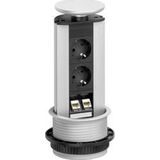 EVOline - 93100314 - Stekkerdoostoren - Zwart - Zilver - 2-voudig