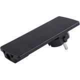 Evoline Plug platte stekker - met randaarde - Zwart