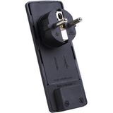 Evoline Plug platte stekker - met randaarde - Zwart