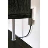 Evoline Plug platte stekker - met randaarde - Zwart