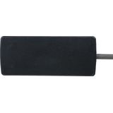 Evoline Plug platte stekker - met randaarde - Zwart