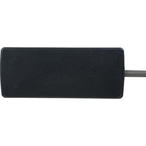 Evoline Plug platte stekker - met randaarde - Zwart