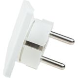 Evoline Plug platte stekker - met randaarde - Wit
