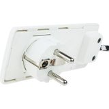 Evoline Plug platte stekker - met randaarde - Wit