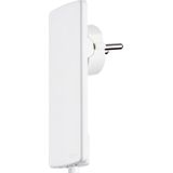 Evoline Plug platte stekker - met randaarde - Wit