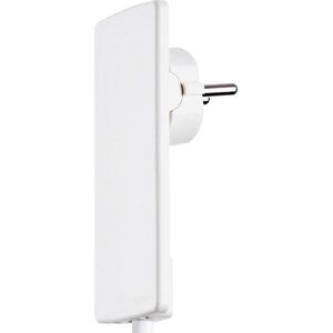 Evoline Plug platte stekker - met randaarde - Wit
