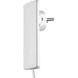 Evoline - Platte Stroomstekker - Wit - 1.5 Meter Kabel