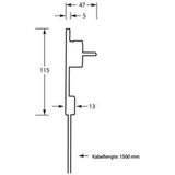 Evoline - Platte Stroomstekker - Wit - 1.5 Meter Kabel