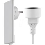 Evoline - Platte Stroomstekker - Wit - 1.5 Meter Kabel