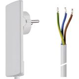 EVOline 151000151300 Netsnoer Aansluitkabel 1,5 M met Platte Stekker Wit Wit H05VV 3G 1,5 Mm²