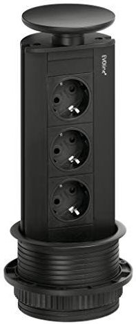 EVOline Port - Stekkerdoos - Zwart - Aluminium/Kunststof - 3 Schuko-stekkers