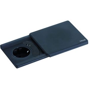 Schulte - Evoline Square - Inbouw Contactdoos - Rvs-Look - Met USB Lader