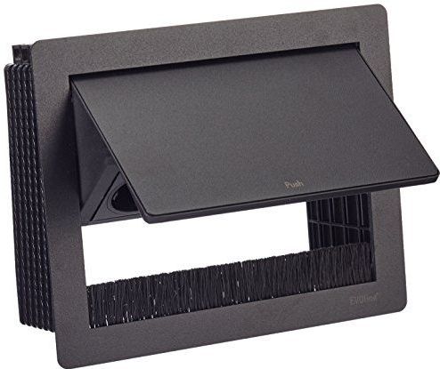 Evoline - Flip Top Push S - Stekkerdoos - Zwart - 3x Schuko Stopcontacten - 3 m