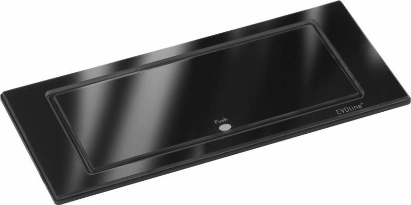 EVOline 106382 Inbouwstekkerdoos 2-voudig Gla - Zwart Randaarde Stekker 1 Stuk(s)