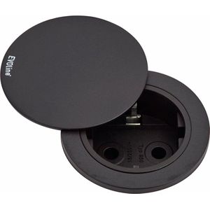 EVOline 159280004100 Inbouwstekkerdoos 1-voudig Zwart 1 stuk(s)
