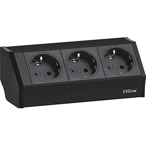 EVOline 159360001100 stekkerelement V-Dock 3 x Schuko zwart