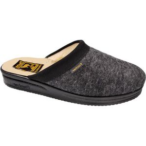Fischer - Andy - Pantoffels - Zwart Antraciet - Viltlook - Scheerwol