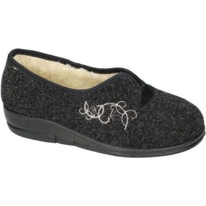 Fischer - Pantoffels - Grijs Donker - Vilt - Antislip Onderzool