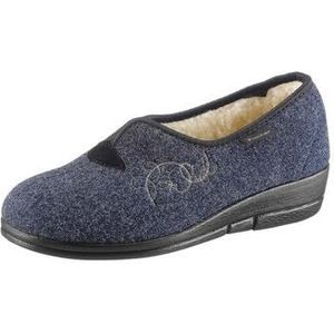 Fischer - 203528 - Pantoffels - Blauw - Dames - Met Schapenwol Voering