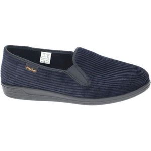 Fischer - 204120 - Pantoffels - Donkerblauw - Ribfluweel