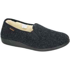 Fischer - Heren - Pantoffels - Donkergrijs - Vilt - Antislip Onderzool