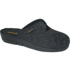 Fischer Pantoffels - Antraciet - Textiel - Vilt - Zonder Sluiting