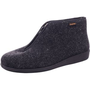 Fischer - Pantoffels - Zwart - Vilt - Antislip Onderzool