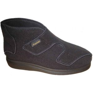Fischer - 13999 - Pantoffel - Zwart - Synthetisch - Klittenband