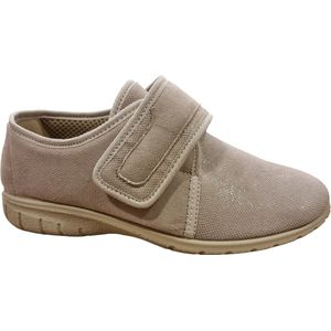 Fischer - Art N18103 888 - Klittband Schoen - Zand - Leer - Stretchmateriaal