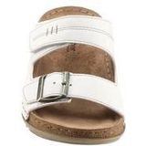 Gezondheidsslippers - Wit - Imitatieleer - Klittenbandsluiting