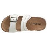 Gezondheidsslippers - Wit - Imitatieleer - Klittenbandsluiting