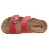 Gezondheidsslippers - Rood - Imitatieleer - Klittenbandsluiting