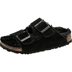 Fischer Merkschoenen, uniseks, kinderen, jongens, meisjes, sandalen, sandalen, warm gevoerd, zwart 222, 35 EU