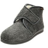 Fischer - Pantoffel Gevoerd - Antraciet - Materiaal: Grijs Anthrazite