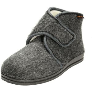 Fischer - Pantoffel Gevoerd - Antraciet - Materiaal: Grijs Anthrazite