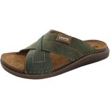 Fischer - Slide - Slippers - Groen - Leer