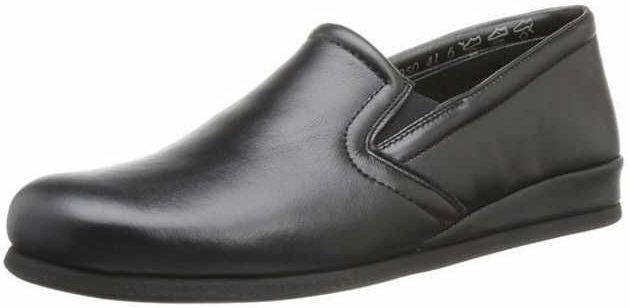 Rohde - 6402 - Pantoffels - Zwart - Glad Leer - Rubber Zool