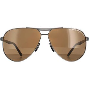 Porsche Design zonnebril P8649 D Gunmetal Brown | Sunglasses