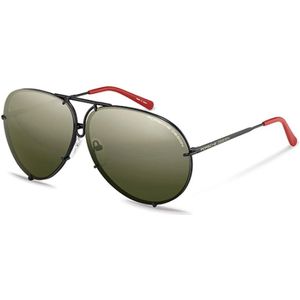 Porsche Design, Stijlvolle zonnebril P8478 Zwart, unisex, Maat:63 MM