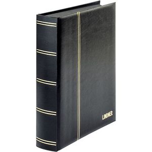 Lindner 1169S Postzegelalbum - ZWART - groot formaat 30/60 blz. zwart, gewatteerd - Luxe - Postzegels - insteekalbum - insteek
