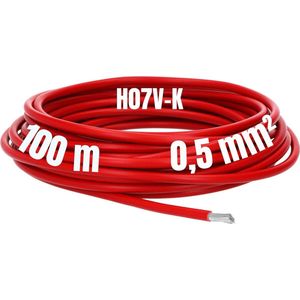 100m Lapp 4160104 Multi-Standard SC 2.1 1 x 0,5 mm² rood I Hoogwaardige kabel voor betrouwbare verbindingen I PVC-isolatie