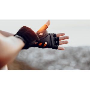 Roeckl Icon Fietshandschoenen Zomer Unisex Zwart Oranje - Black Orange-7