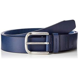 BRAX Masterpiece Büffelleder Uni Gestreepte American Silver riem, blauw (Navy 22), 105 (maat fabrikant: 90) heren, Blauw