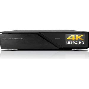 Dreambox DM900 RC20 UHD 4K 1x DVB-S2 FBC Twin Tuner E2 Linux PVR Ontvanger (DVB-S2, DVB-C, CI+ slot, CI slot), TV-ontvanger, Zwart